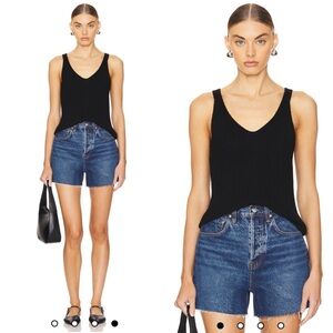 NWT One Grey Day Raleigh Tank in Black Size Medium Knit Top